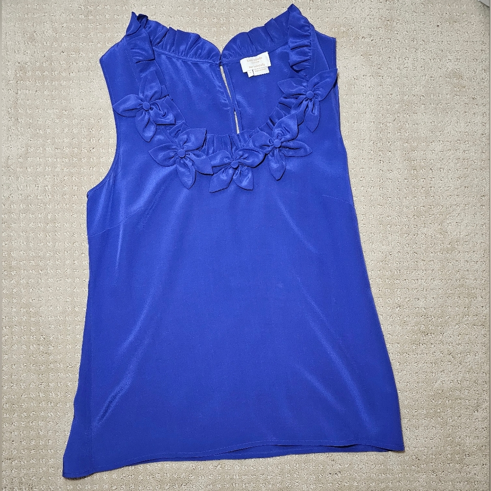 Kate spade 100 % silk blouse purple size small